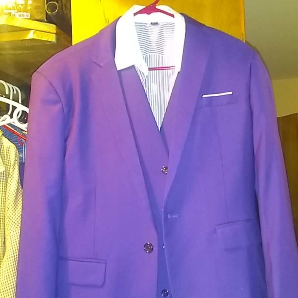 Mans purple suit
